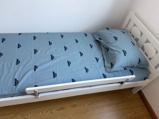 Cama infantil Ikea - Blanca c/barrera