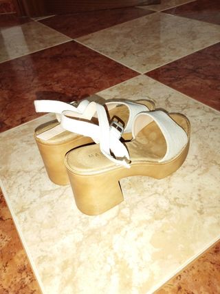Sandalias Marypaz beige tacón 39