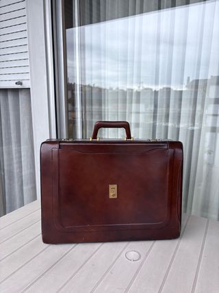 Maletín Piel Marrón Vintage