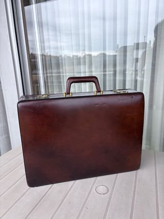 Maletín Piel Marrón Vintage