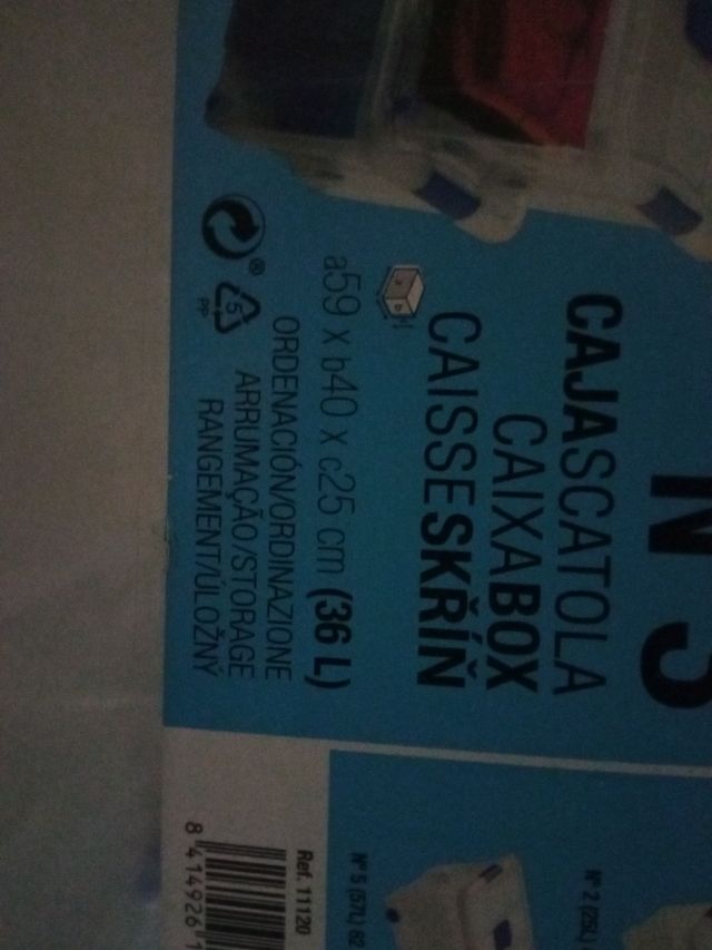 Caja almacenaje transparente