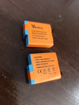 Vemico: caricabatterie Gopro + 2 batterie