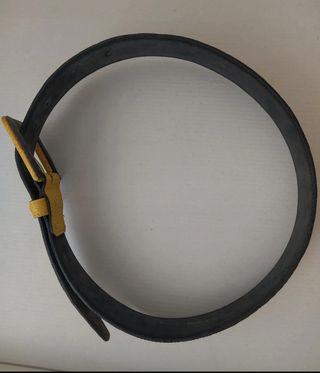 Cintura gialla pelle esotica