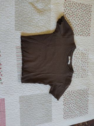 2 camisetas Pull&Bear básicas Marrón y beige