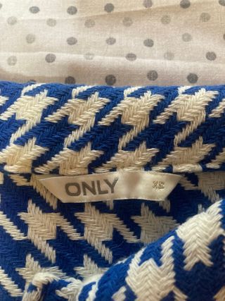 Chaqueta Only cuadros azul-blanco XS