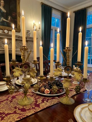 Antigua pareja candelabros franceses S.XIX, 37 CMS