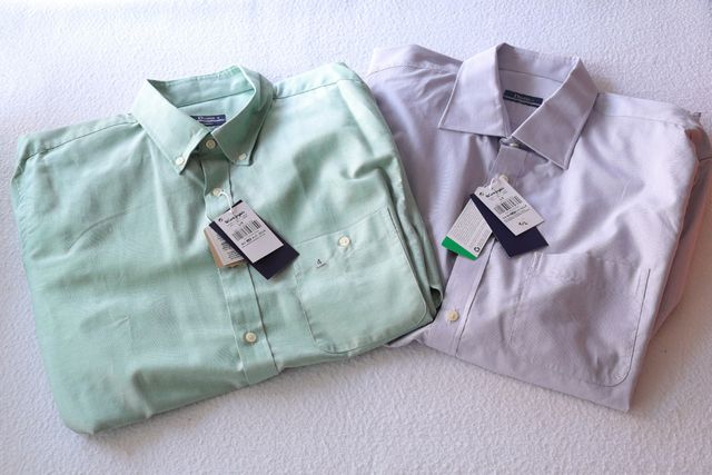 2 Camisas Dustin L/4 - Verde & Gris.