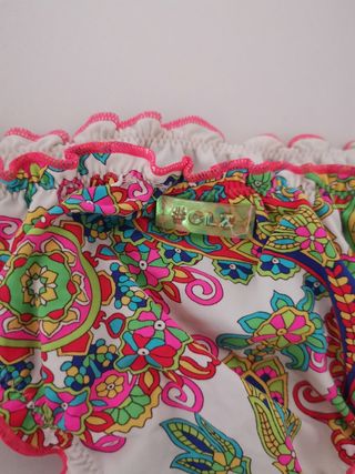 Bikini azul y multicolor Talla 38