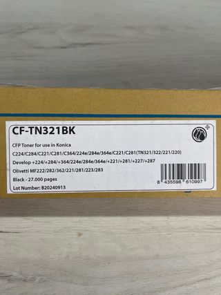 Toner Konica TN321BK - Negro compatible