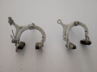 Frenos bici vintage blancos