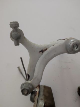Frenos bici vintage blancos