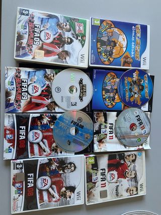 4 juegos Wii: FIFA 08, 09, 11 + Foot 2 Rue