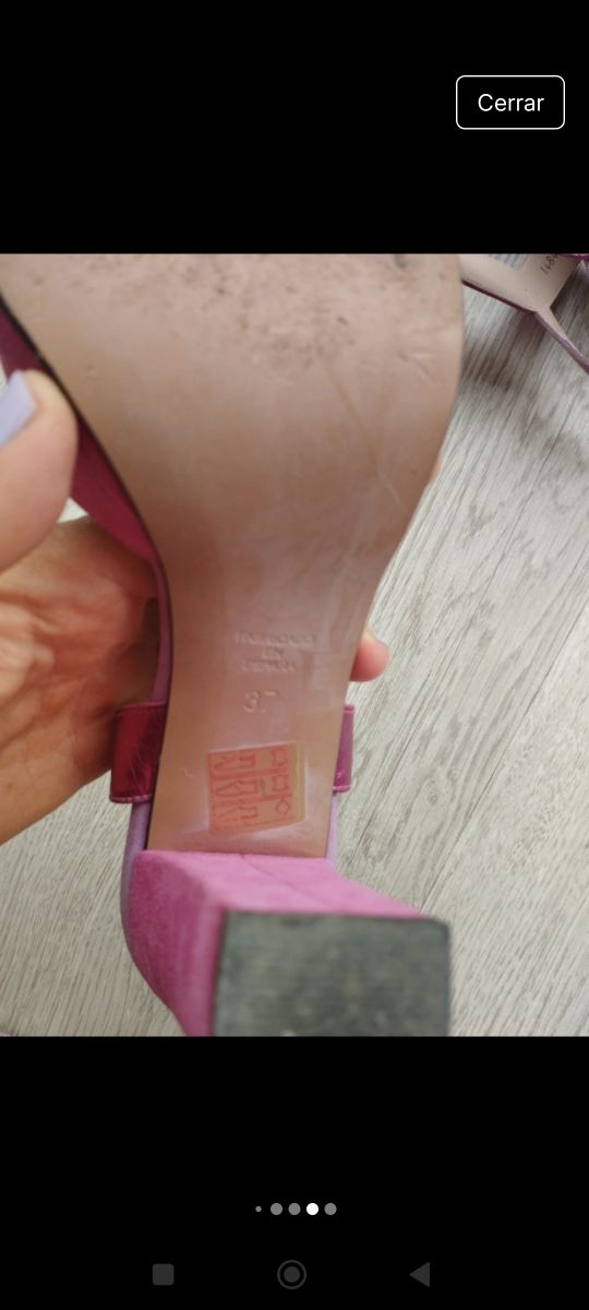 Sandalias tacón rosa fiesta