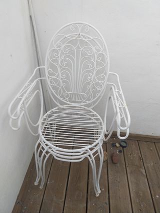 2 sillas jardín hierro forjado