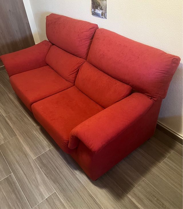 Sofá rojo 2 plazas - Tejido