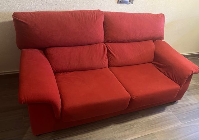 Sofá rojo 2 plazas - Tejido