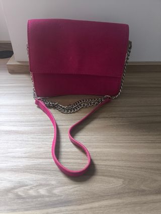 Tacones rosa talla 37 & bolso piel de melocotón