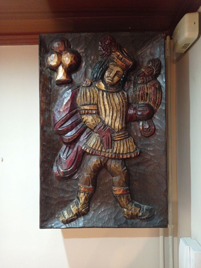 Cuadro madera tallada - estilo vintage