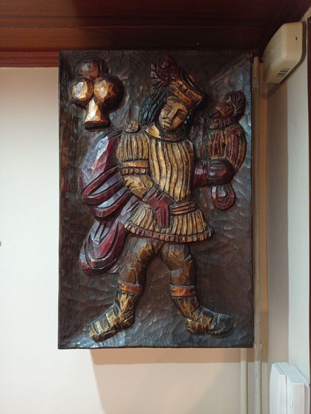 Cuadro madera tallada - estilo vintage