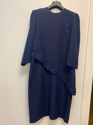 Vestido Fiesta Azul Marino 48