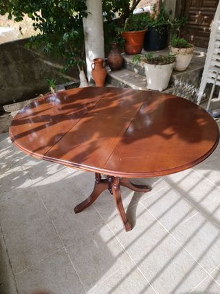 Mesa oval extensible madera