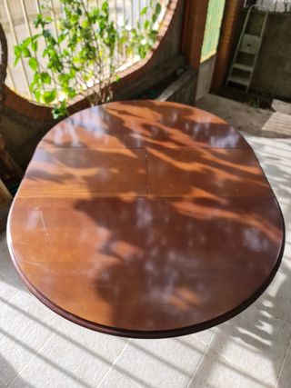 Mesa oval extensible madera