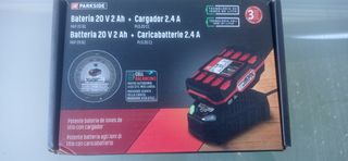 Batería Parkside 20V 2Ah + Cargador 2,4A