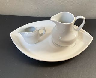 Set caffè/tè 3pz - Porcellana bianca
