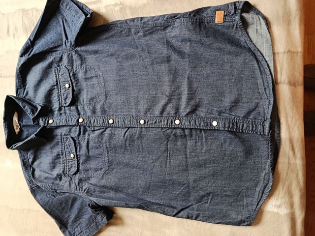 Camisa vaquera manga corta niño H&M (13-14 años)