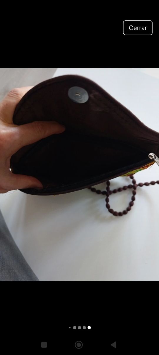 Bolso fiesta bordado flores