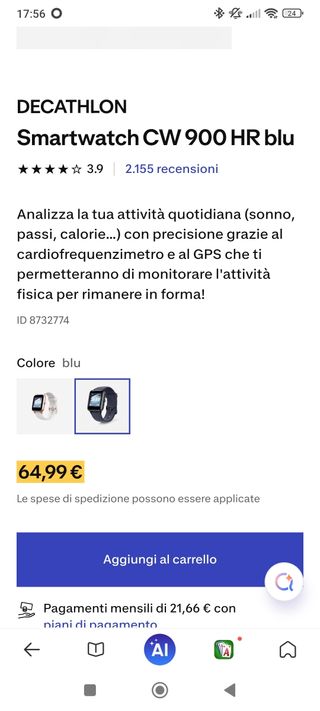 Smart Watch Decathlon CW 900 HR nuovo