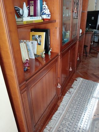 Mueble salón madera cerezo