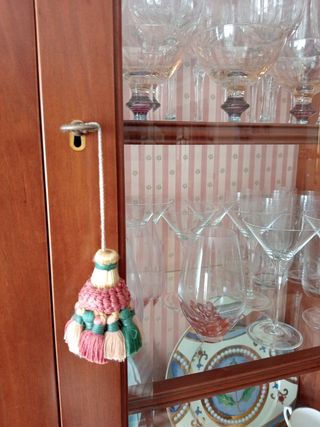 Mueble salón madera cerezo