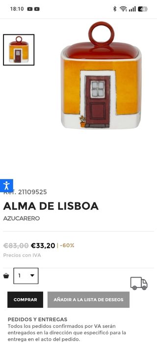 VISTA ALEGRE Azucarero ALMA DE LISBOA