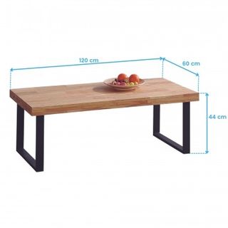 Mesa centro roble - 120x60cm