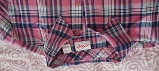 Camisa Chic cuadros rosa-azul M