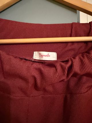 Pantalón Culotte Burdeos