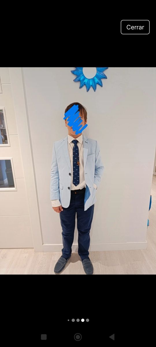 Chaqueta niño azul. Marca Spagnolo. Talla 10.