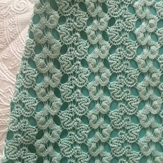 Vestido crochet turquesa mujer