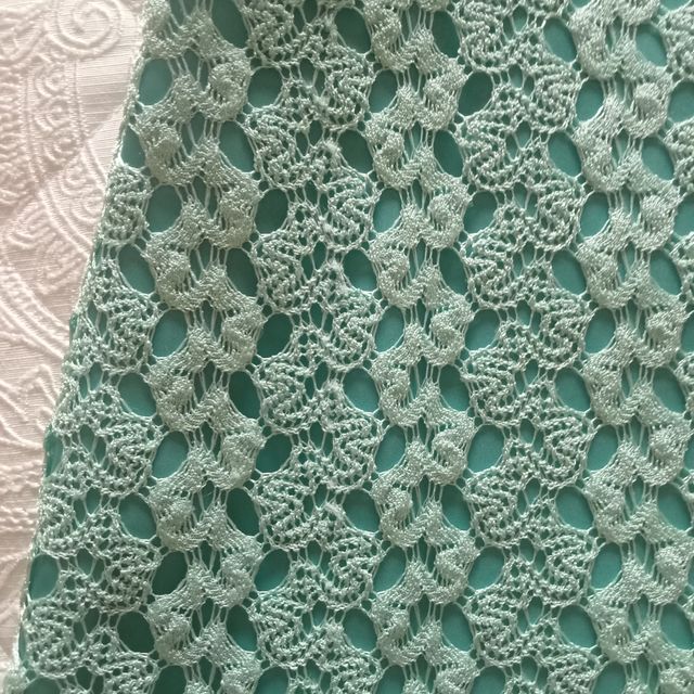 Vestido crochet turquesa mujer