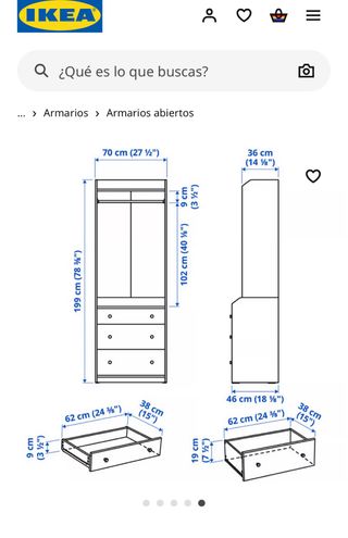 Armario ropero infantil Ikea blanco