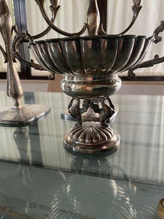 Candelabros plateados vintage (2)
