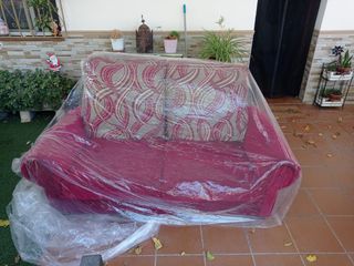 Sofá 2 plazas rojo