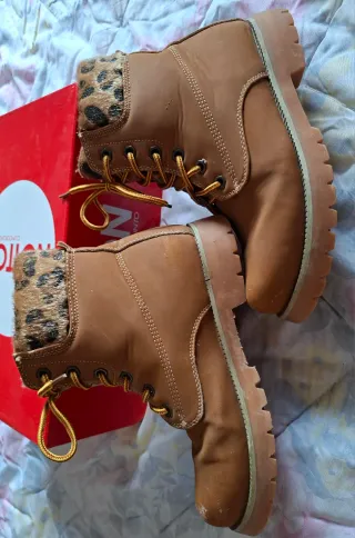 Botas Marrón 37 piel de melocoton