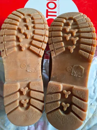 Botas Marrón 37 piel de melocoton