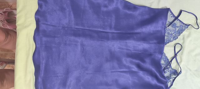 Camisón Satén Azul