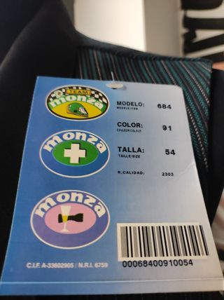 Chaleco Monza rayas finas - Negro/Verde.T54.