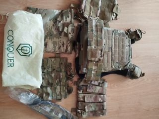 Chaleco táctico CONQUER Multicam airsoft