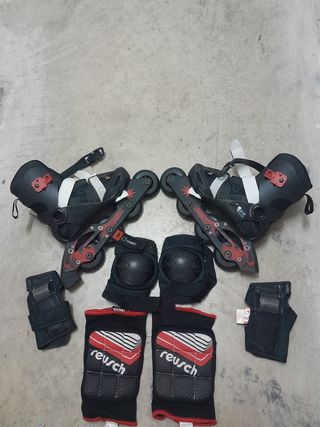 Patines Oxelo + Protecciones Reusch
