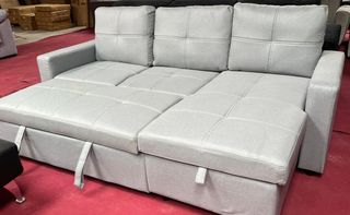Sofá cama chaise longue gris
